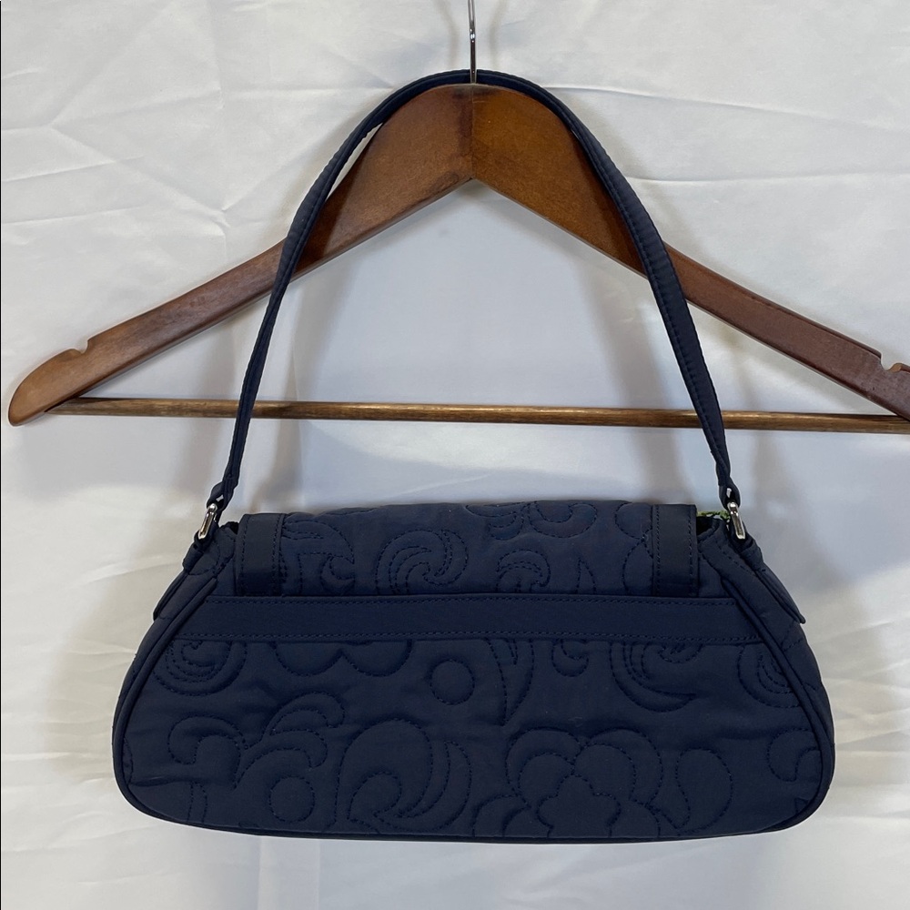 Vera Bradley Navy Quilted Petite Shoulder Bag Turn Lock Purse NWT - Picture 13 of 13